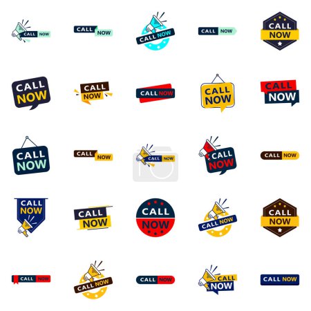 Illustration for 25 Versatile Typographic Banners for promoting calling across platforms - Royalty Free Image