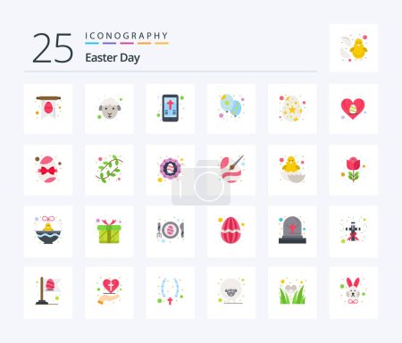 Illustration for Easter 25 Flat Color icon pack including star egg. egg. celebration. easter. event - Royalty Free Image