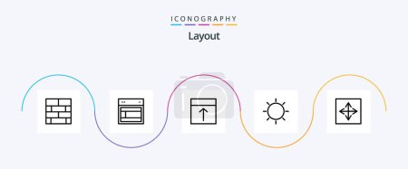 Téléchargez les illustrations : Layout Line 5 Icon Pack Including light. interface. website. design. layout - en licence libre de droit