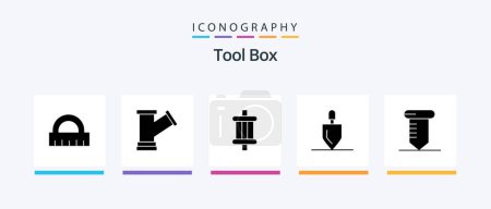 Téléchargez les illustrations : Tools Glyph 5 Icon Pack Including tools. repair. car. tools. gardening. Creative Icons Design - en licence libre de droit