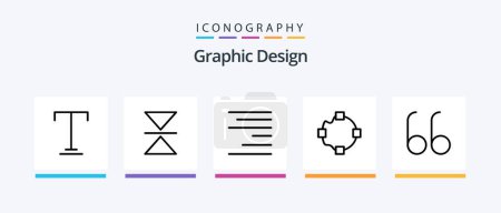 Téléchargez les illustrations : Design Line 5 Icône Pack Inclus. vertical. D'accord. distribuer. Icônes créatives Design - en licence libre de droit