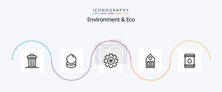 Illustration for Environment And Eco Line 5 Icon Pack Including barrel. tag. environment. environment. eco - Royalty Free Image