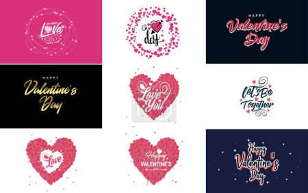 Ilustración de I Love You hand-drawn lettering with a heart design. suitable for use in Valentine's Day designs or as a romantic greeting - Imagen libre de derechos