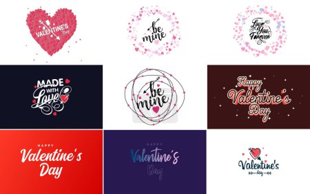 Téléchargez les illustrations : Happy Women's Day lettering typography poster with heart International Woman's Day invitation design - en licence libre de droit