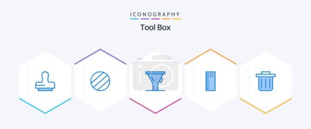 Illustration for Tools 25 Blue icon pack including . tool. - Royalty Free Image