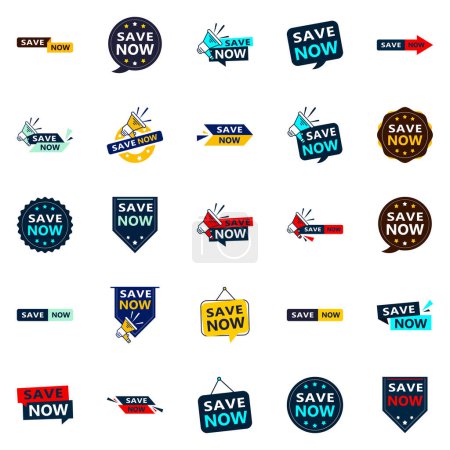 Téléchargez les illustrations : 25 Innovative Typographic Banners for saving promotions - en licence libre de droit