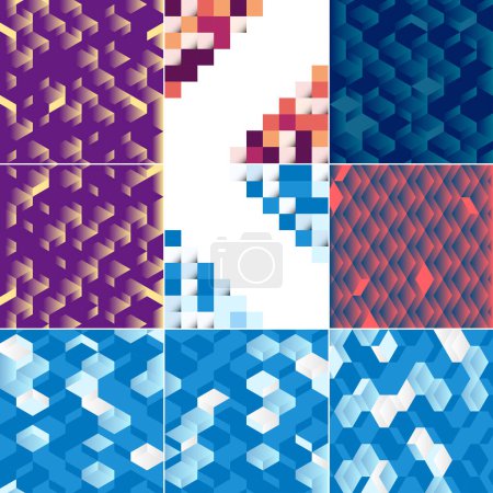 Ilustración de Vector background with an illustration of abstract texture featuring squares suitable for use as a pattern design for banners. posters. flyers. cards. postcards. covers. and brochures - Imagen libre de derechos