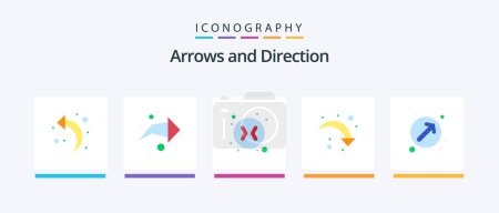 Illustration for Arrow Flat 5 Icon Pack Including . pointer. exchange. direction. down. Creative Icons Design - Royalty Free Image