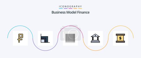 Ilustración de Finance Line Filled Flat 5 Icon Pack Including . product. presentation. business - Imagen libre de derechos