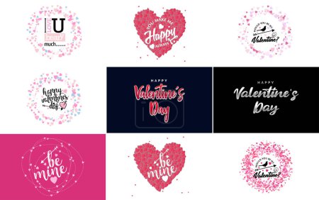 Illustration for I Love You hand-drawn lettering with a heart design. suitable for use in Valentine's Day designs or as a romantic greeting - Royalty Free Image
