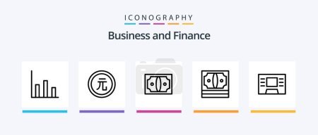 Illustration for Finance Line 5 Icon Pack Including graphical. chart. minus. business. finance. Creative Icons Design - Royalty Free Image