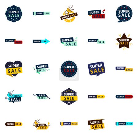 Ilustración de 25 Eye-catching Super Sale Banners for E-Commerce Websites - Imagen libre de derechos