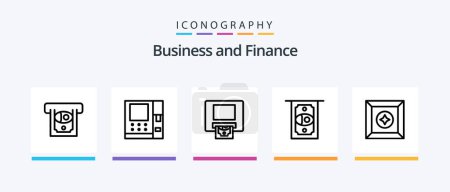 Illustration for Finance Line 5 Icon Pack Including . product. . Creative Icons Design - Royalty Free Image