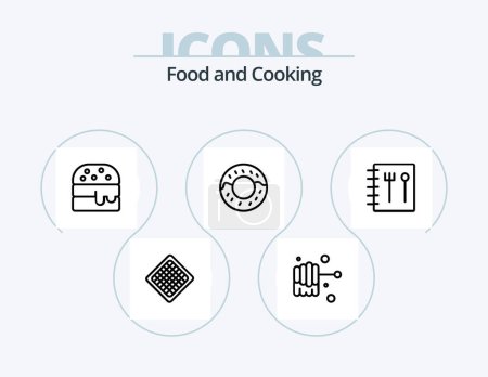 Téléchargez les illustrations : Food Line Icon Pack 5 Icon Design. . lollipop. fruit - en licence libre de droit