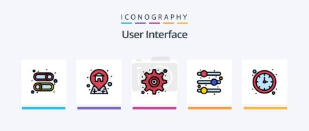 Illustration for User Interface Line Filled 5 Icon Pack Including . tips. storage. light bulb. phone book. Creative Icons Design - Royalty Free Image
