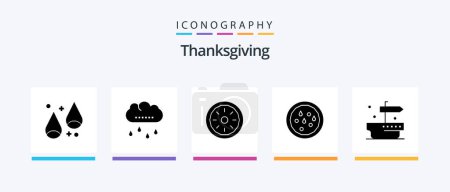 Ilustración de Thanks Giving Glyph 5 Icon Pack Including thanks. thanksgiving. bakery. snack. thanksgiving. Creative Icons Design - Imagen libre de derechos