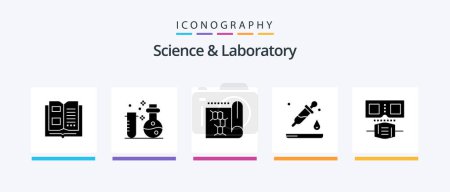 Illustration for Science Glyph 5 Icon Pack Including mask. science. biology. pipette. drop. Creative Icons Design - Royalty Free Image