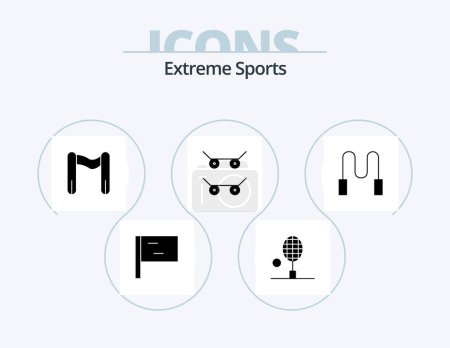 Ilustración de Sport Glyph Icon Pack 5 Icon Design. . . sport. sport. rope - Imagen libre de derechos
