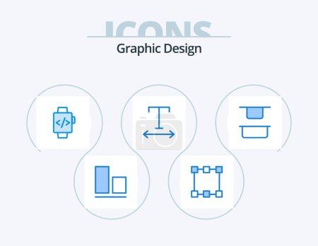Ilustración de Design Blue Icon Pack 5 Icon Design. . time clock. . up - Imagen libre de derechos