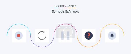 Illustration for Symbols and Arrows Flat 5 Icon Pack Including . question. - Royalty Free Image