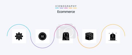 Illustration for Ecommerce Glyph 5 Icon Pack Including commerce. box. line. package. commerce - Royalty Free Image