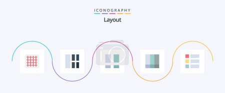 Layout Flat 5 Icon Pack Including layout. frame. layout. collage. layout