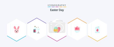 Ilustración de Easter 25 Flat icon pack including egg. happy. egg. baby. chicken - Imagen libre de derechos