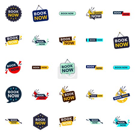 Téléchargez les illustrations : 25 Creative Book Now Banners to Help You Stand Out - en licence libre de droit