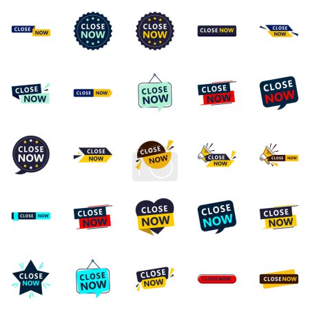 Illustration for Grab Your Chance to Close Text Banners Pack of 25 - Royalty Free Image