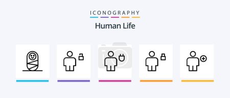 Illustration for Human Line 5 Icon Pack Including human. avatar. human. done. check. Creative Icons Design - Royalty Free Image