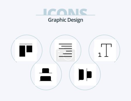 Ilustración de Diseño Glyph Icon Pack 5 Icon Design. .. vertical. .. fuente - Imagen libre de derechos