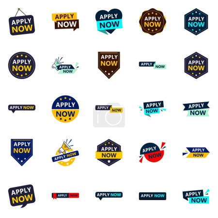 Ilustración de 25 Professional Apply Now Banners to Elevate Your Brand - Imagen libre de derechos