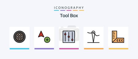 Ilustración de Tools Line Filled 5 Icon Pack Including . found.. Creative Icons Design - Imagen libre de derechos