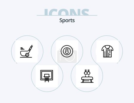 Téléchargez les illustrations : Sports Line Icon Pack 5 Icon Design. finger. wrist. football. hand. player - en licence libre de droit