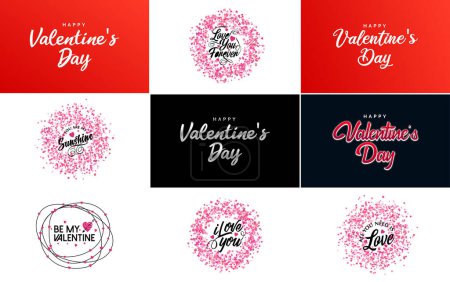Téléchargez les illustrations : Be My Valentine Valentine's holiday lettering for greeting card - en licence libre de droit