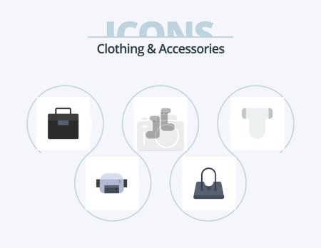 Téléchargez les illustrations : Clothing and Accessories Flat Icon Pack 5 Icon Design. . . toolbox. pampers. briefs - en licence libre de droit