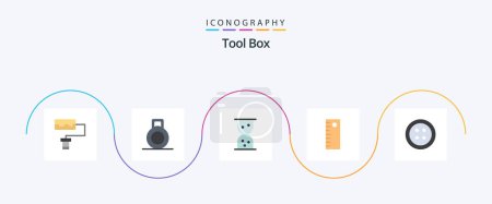 Téléchargez les illustrations : Tools Flat 5 Icon Pack Including . tools. - en licence libre de droit
