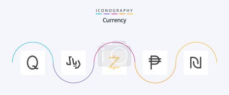 Illustration for Currency Flat 5 Icon Pack Including . israel. cryptocurrency. currency. peso - Royalty Free Image