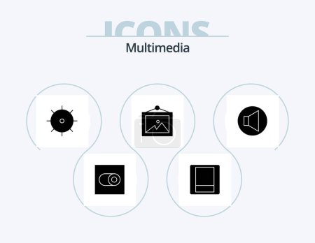 Illustration for Multimedia Glyph Icon Pack 5 Icon Design. . . preferences. volume. sound - Royalty Free Image