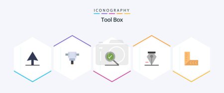 Téléchargez les photos : Tools 25 Flat icon pack including . geometry. - en image libre de droit