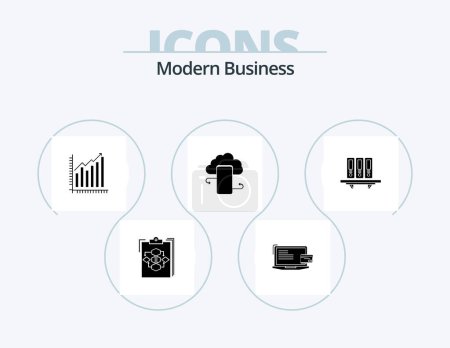 Ilustración de Modern Business Glyph Icon Pack 5 Icon Design. statistics. diagram. business. business. graph - Imagen libre de derechos