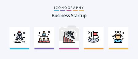 Ilustración de Business Startup Line Filled 5 Icon Pack Including plant. business . startup. people. Creative Icons Design - Imagen libre de derechos
