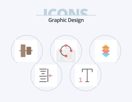 Téléchargez les illustrations : Design Flat Icon Pack 5 Icon Design. . open. . plane - en licence libre de droit