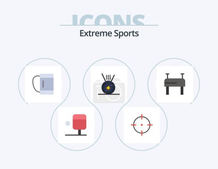 Illustration for Sport Flat Icon Pack 5 Icon Design. . medal. - Royalty Free Image