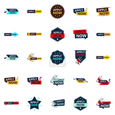Téléchargez les illustrations : 25 Creative Apply Now Banners to Help You Stand Out - en licence libre de droit