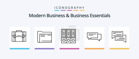 Illustration for Modern Business And Business Essentials Line 5 Icon Pack Including paper. finance. communication. chart. document. Creative Icons Design - Royalty Free Image