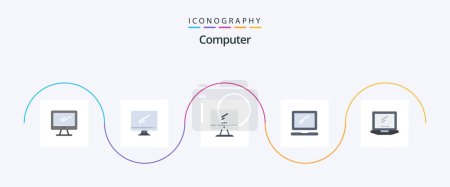 Illustration for Computer Flat 5 Icon Pack Including . imac. - Royalty Free Image