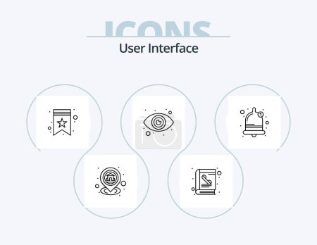 Illustration for User Interface Line Icon Pack 5 Icon Design. . charge. cloud. battery. network - Royalty Free Image
