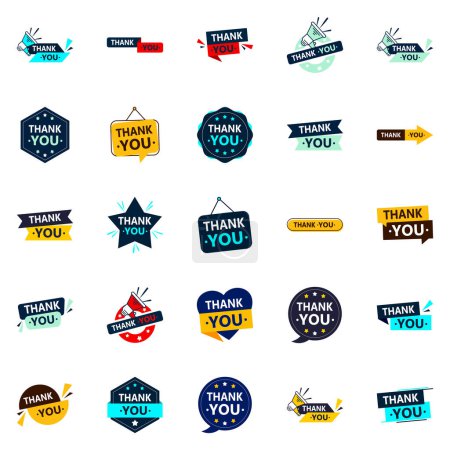 Illustration for 25 Innovative Vector Elements to Express Your Appreciation - Royalty Free Image