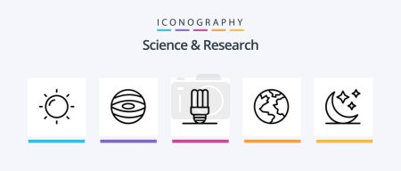 Illustration for Science Line 5 Icon Pack Including . monitor. space. danger. Creative Icons Design - Royalty Free Image